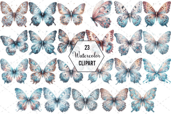 Download FlutterArt Watercolor Butterfly Bundle - Flutter Collection