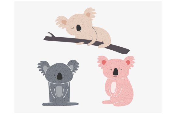 Download Cartoon Koala Set. - Cartoon Collection