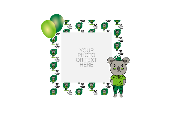 Download Photo Frame Cartoon Koala and Balloons - Cartoon Collection