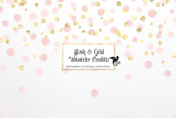 Download Blush and Gold Watercolor Confetti - Confetti Collection