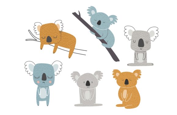 Download Cartoon Koala Set. - Cartoon Collection