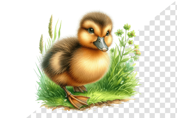 Download Curious Duckling Watercolor Clipart - Premium Resources