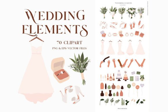 Download Wedding Icons Clipart – Wedding Elements - Wedding elements Collection