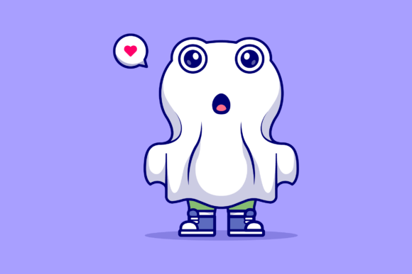 Download Cute Frog Ghost Cartoon Illustration - Cartoon Collection