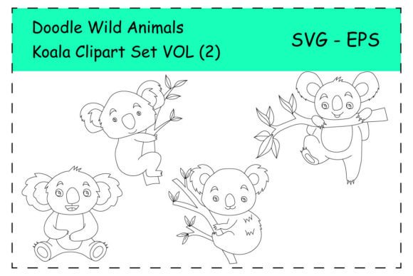 Download Cartoon Koala Clipart Set. Wild Animals - Cartoon Collection