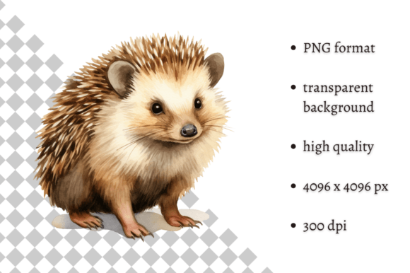 Download Watercolor Woodland Hedgehog PNG Clipart - Premium Resources