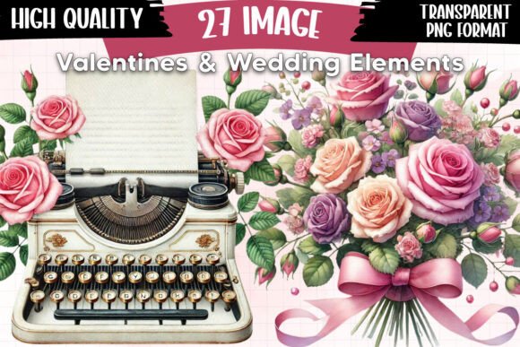 Download Valentines &amp; Wedding Elements Clipart P1 - Wedding elements Collection