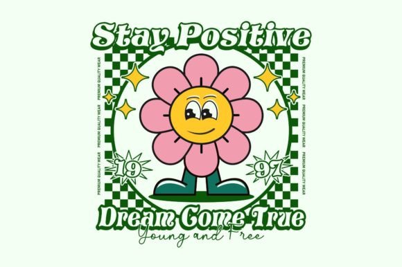 Download Cartoon Vintage Groovy Flower Design - Cartoon Collection