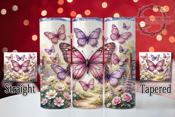 Download Butterfly Flowers Lavender Flutter 20oz - Flutter Collection
